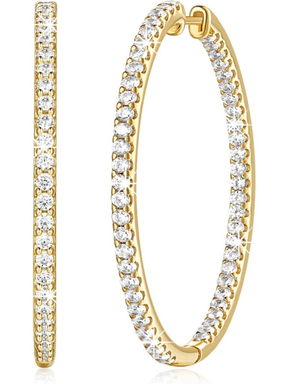 Elegant 14K Gold Hoop Earrings for Women - Stylish, Lightweight & Versatile